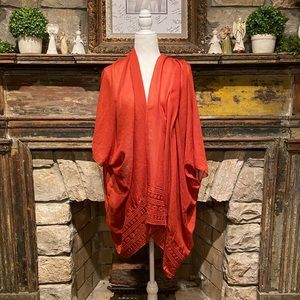 NWT rust lace detail kimono!